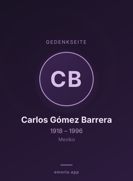 Gedenkportrait von Carlos Gómez Barrera