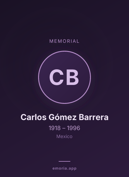 Memorial portrait of Carlos Gómez Barrera