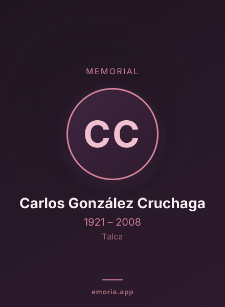 Memorial portrait of Carlos González Cruchaga