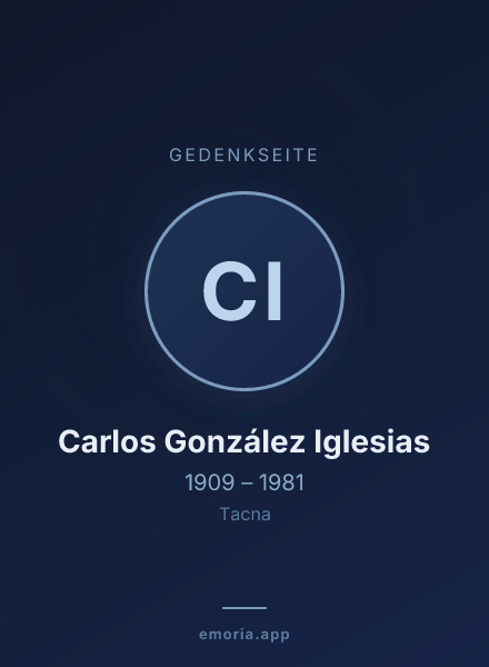 Gedenkportrait von Carlos González Iglesias