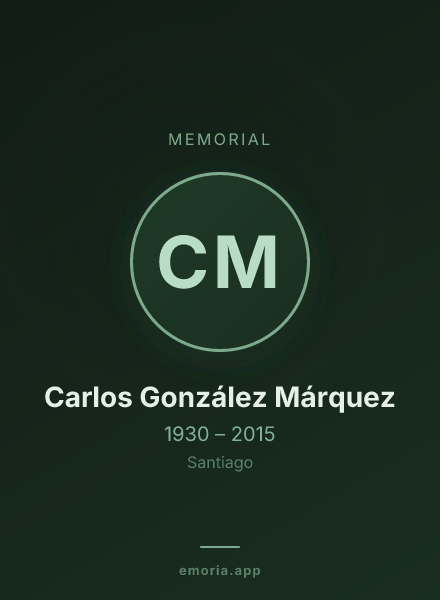 Memorial portrait of Carlos González Márquez