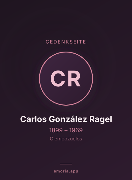 Gedenkportrait von Carlos González Ragel