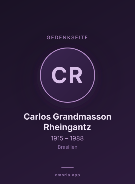 Gedenkportrait von Carlos Grandmasson Rheingantz