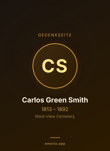 Gedenkportrait von Carlos Green Smith