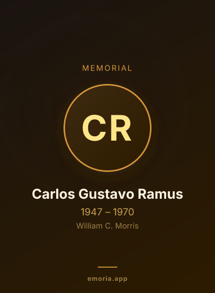 Memorial portrait of Carlos Gustavo Ramus