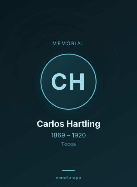 Memorial portrait of Carlos Hartling