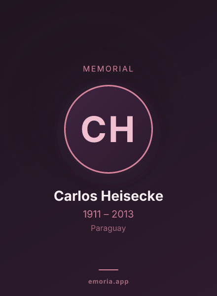 Memorial portrait of Carlos Heisecke