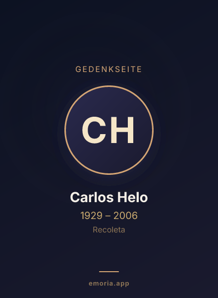 Gedenkportrait von Carlos Helo