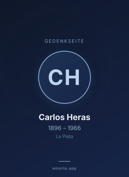 Gedenkportrait von Carlos Heras