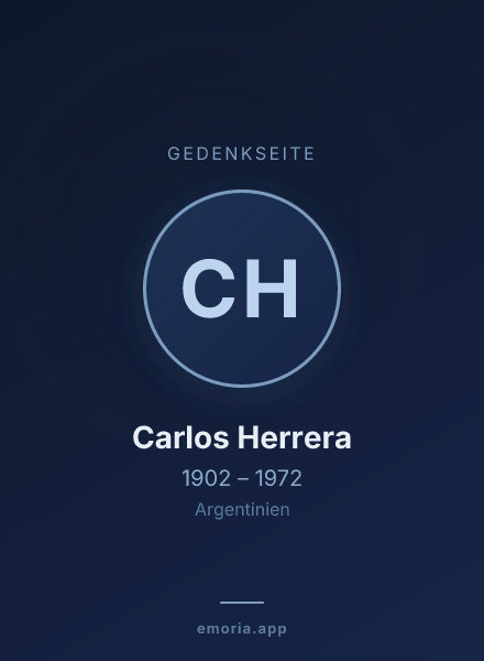 Gedenkportrait von Carlos Herrera