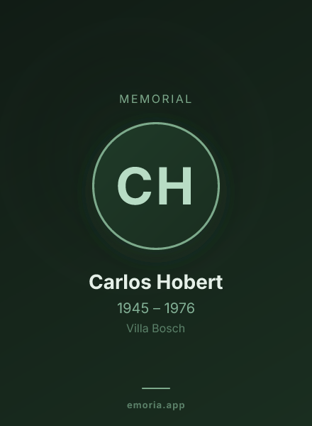 Memorial portrait of Carlos Hobert