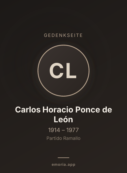 Gedenkportrait von Carlos Horacio Ponce de León