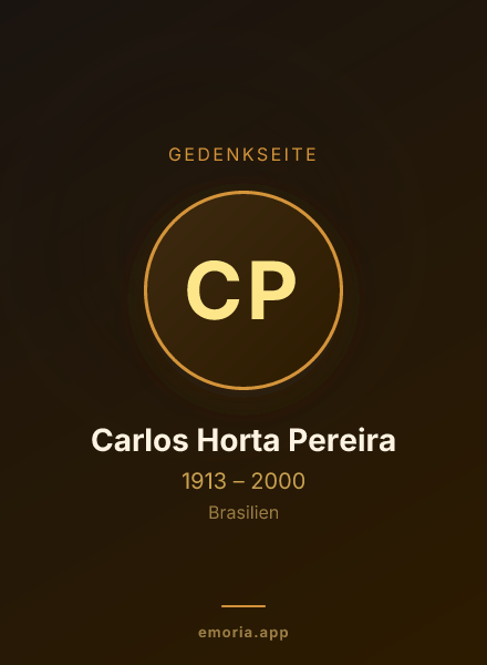 Gedenkportrait von Carlos Horta Pereira