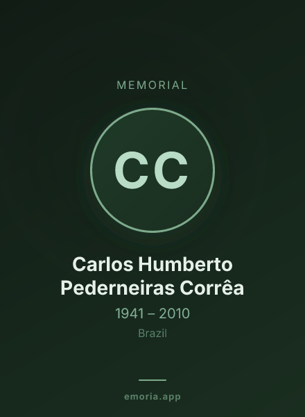 Memorial portrait of Carlos Humberto Pederneiras Corrêa