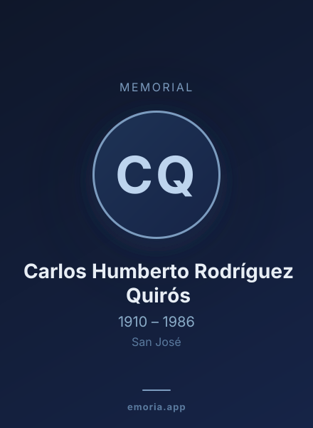 Memorial portrait of Carlos Humberto Rodríguez Quirós