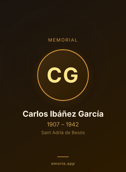 Memorial portrait of Carlos Ibáñez García