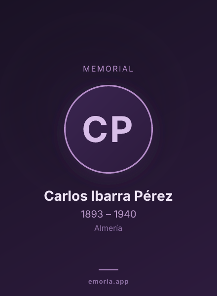 Memorial portrait of Carlos Ibarra Pérez