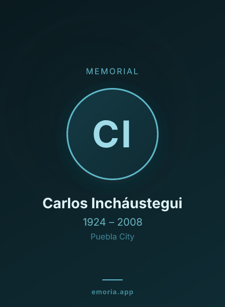 Memorial portrait of Carlos Incháustegui