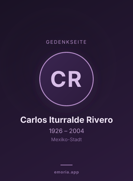 Gedenkportrait von Carlos Iturralde Rivero