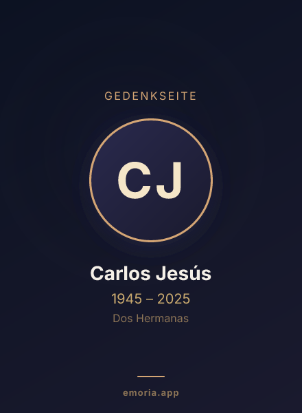 Gedenkportrait von Carlos Jesús