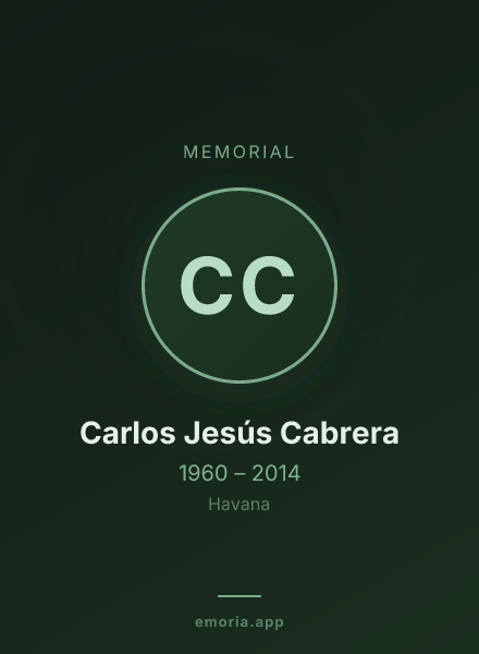 Memorial portrait of Carlos Jesús Cabrera
