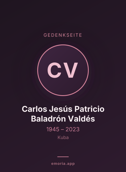 Gedenkportrait von Carlos Jesús Patricio Baladrón Valdés