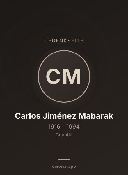 Gedenkportrait von Carlos Jiménez Mabarak