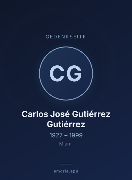 Gedenkportrait von Carlos José Gutiérrez Gutiérrez