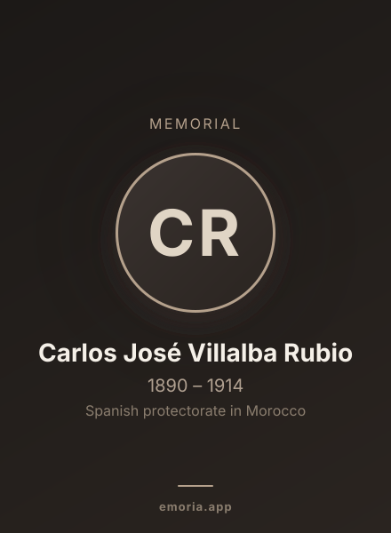 Memorial portrait of Carlos José Villalba Rubio