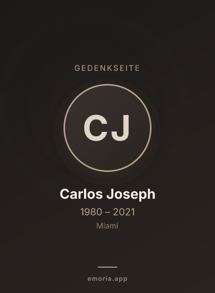 Gedenkportrait von Carlos Joseph