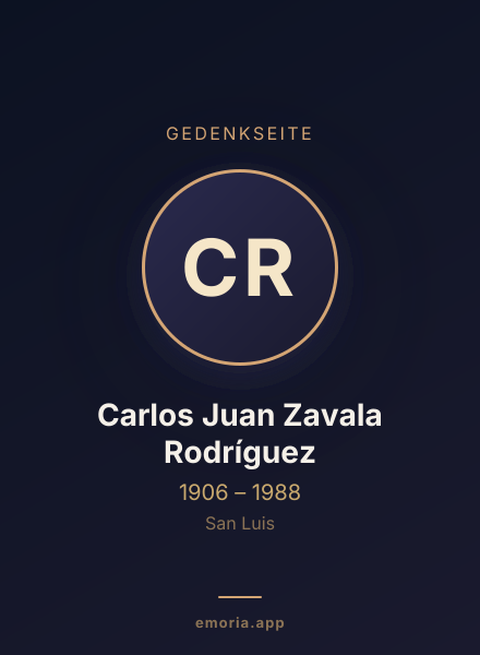 Gedenkportrait von Carlos Juan Zavala Rodríguez