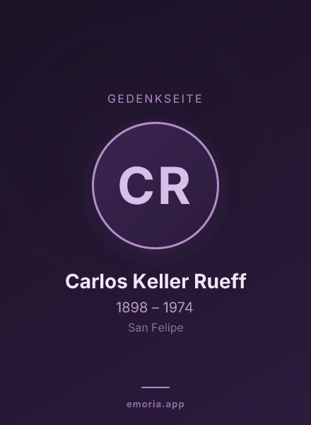 Gedenkportrait von Carlos Keller Rueff