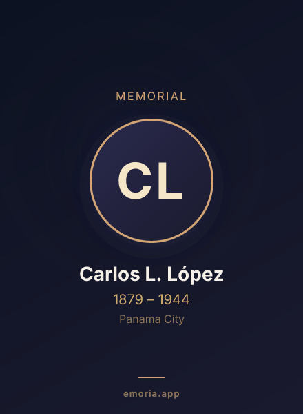 Memorial portrait of Carlos L. López