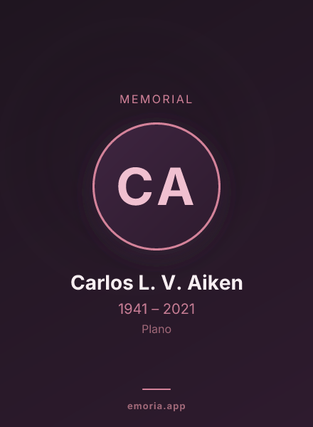 Memorial portrait of Carlos L. V. Aiken
