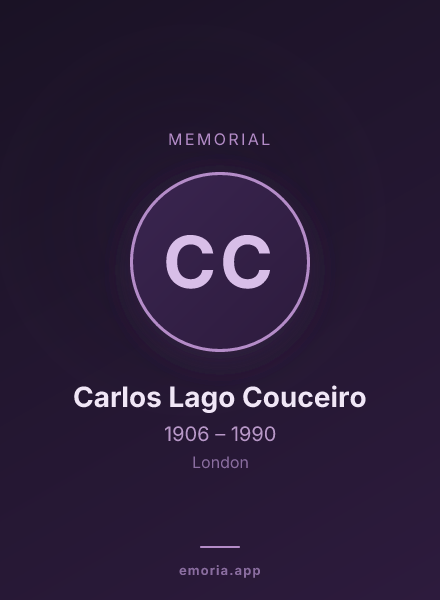 Memorial portrait of Carlos Lago Couceiro