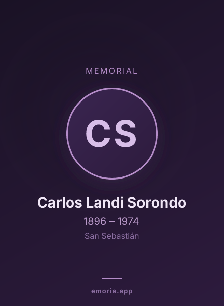 Memorial portrait of Carlos Landi Sorondo
