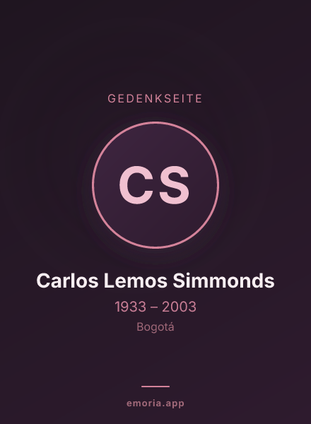 Gedenkportrait von Carlos Lemos Simmonds