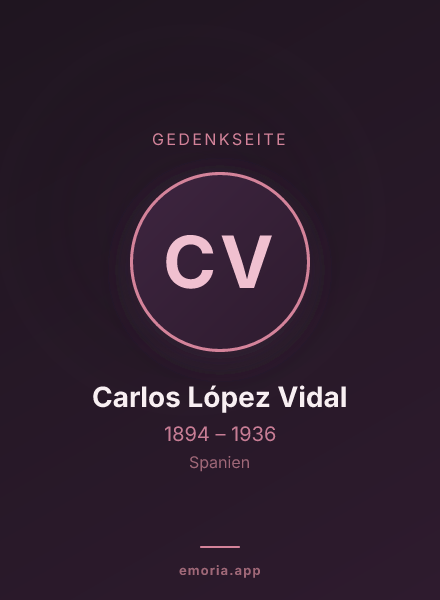Gedenkportrait von Carlos López Vidal