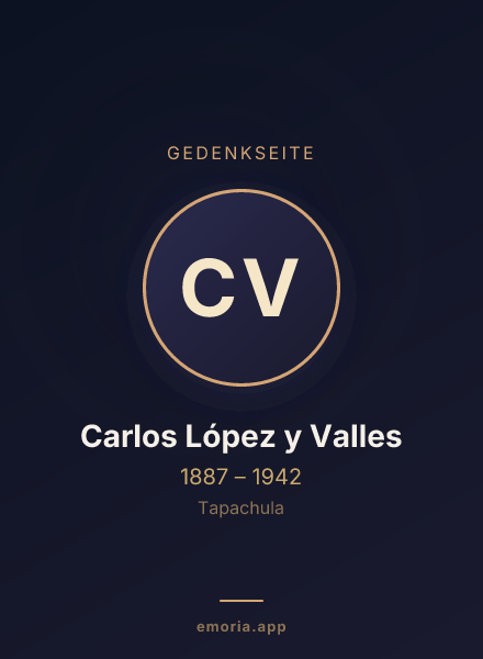 Gedenkportrait von Carlos López y Valles