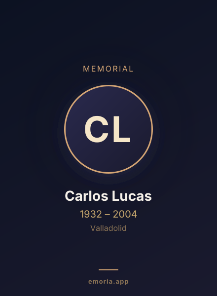 Memorial portrait of Carlos Lucas