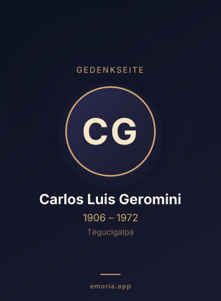 Gedenkportrait von Carlos Luis Geromini
