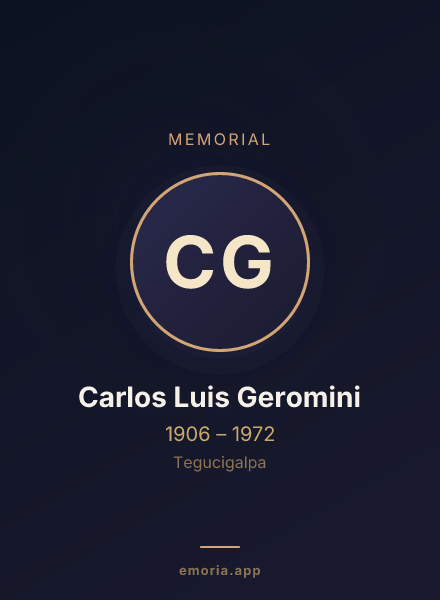 Memorial portrait of Carlos Luis Geromini