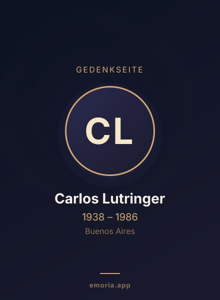Gedenkportrait von Carlos Lutringer