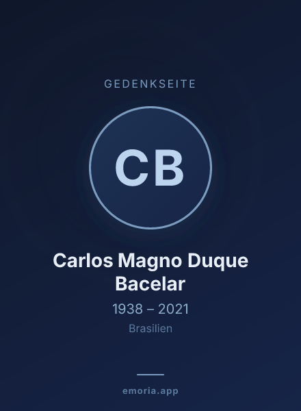 Gedenkportrait von Carlos Magno Duque Bacelar