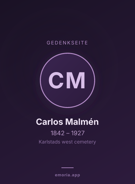 Gedenkportrait von Carlos Malmén