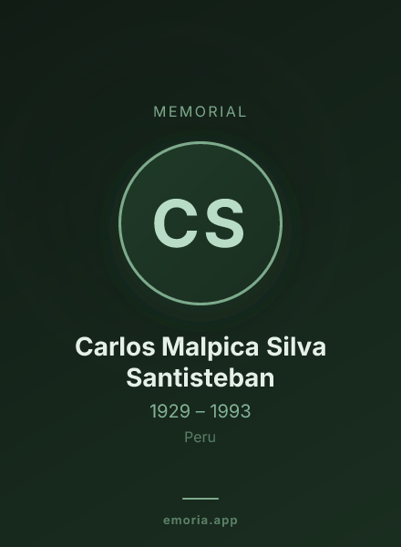 Memorial portrait of Carlos Malpica Silva Santisteban