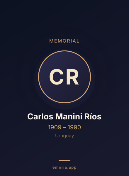 Memorial portrait of Carlos Manini Ríos