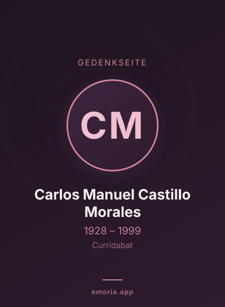 Gedenkportrait von Carlos Manuel Castillo Morales