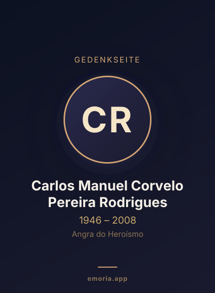 Gedenkportrait von Carlos Manuel Corvelo Pereira Rodrigues