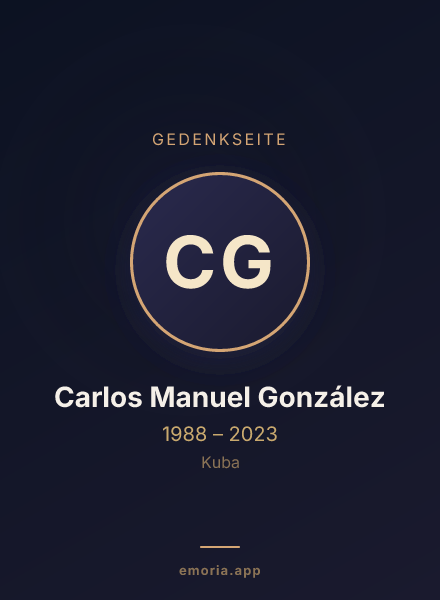 Gedenkportrait von Carlos Manuel González